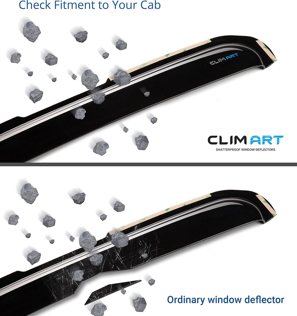 4pcs in-Channel Window Deflectors for Chevrolet Silverado/GMC Sierra 1500 Crew Cab Q7160