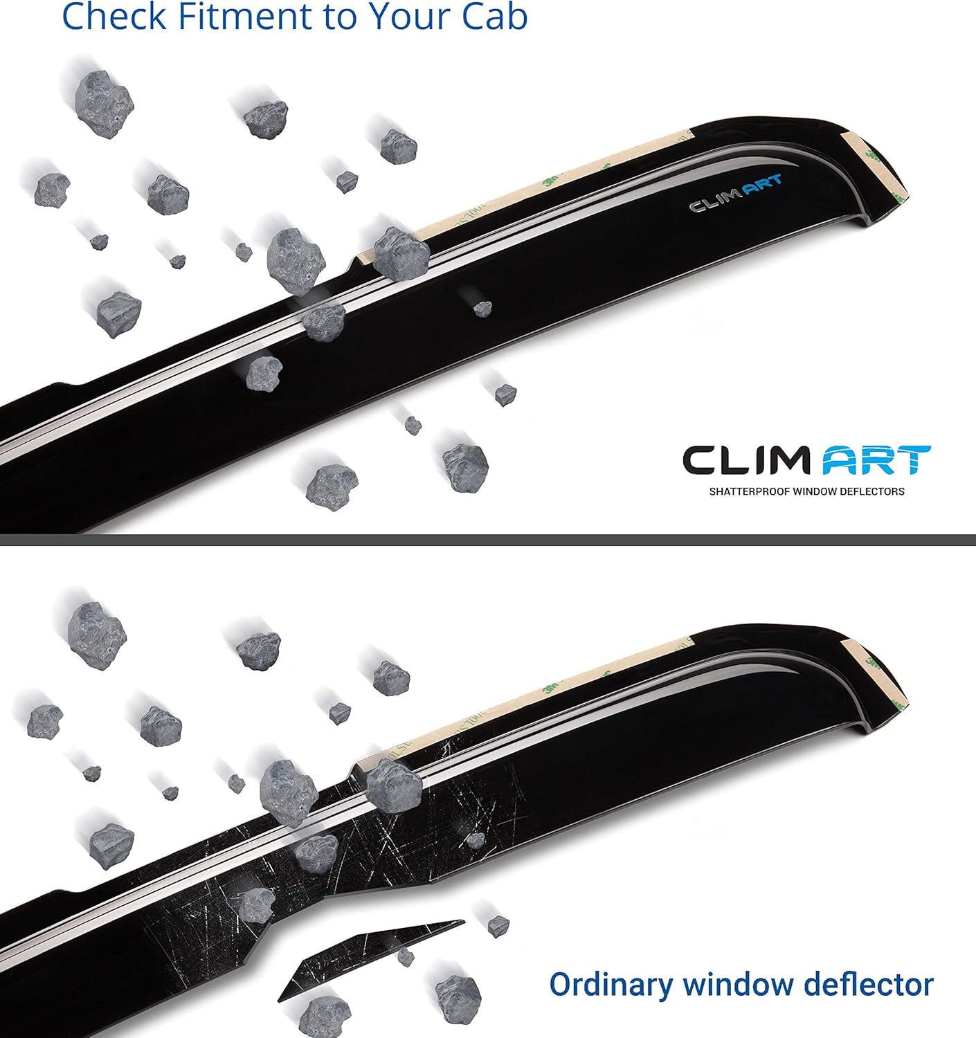 4pcs in-Channel Window Deflectors for Chevrolet Silverado/GMC Sierra 1500 Crew Cab Q7160