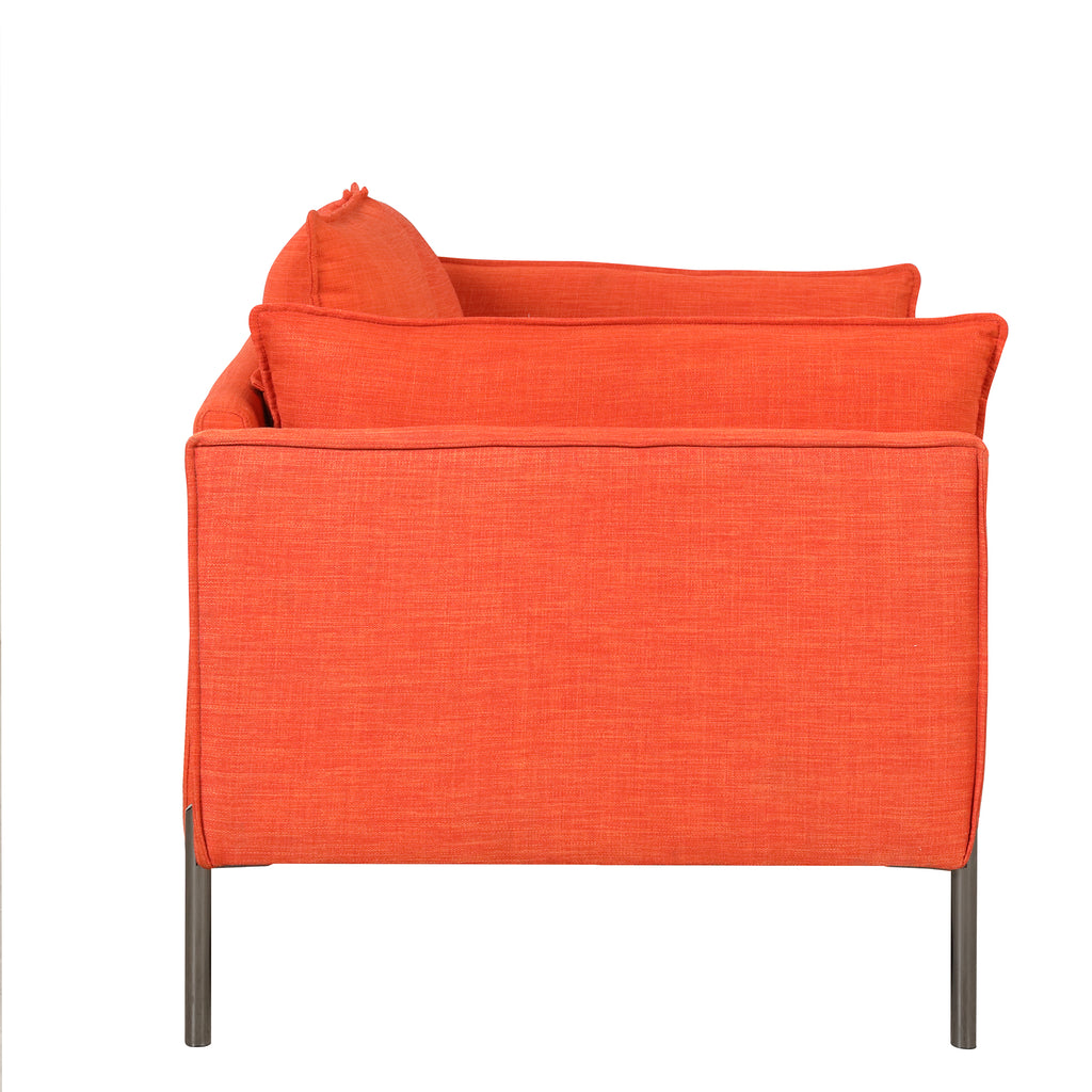 Linen Fabric Loveseat Couch I2794