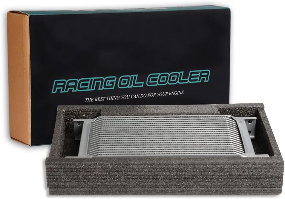 30 Row 10AN Universal Engine Transmission Oil Cooler with 7" Fan Kit R825