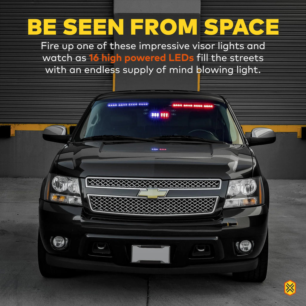 Green 18" 16-Watt LED Emergency Visor Light with 12.5 ft Cord V417148