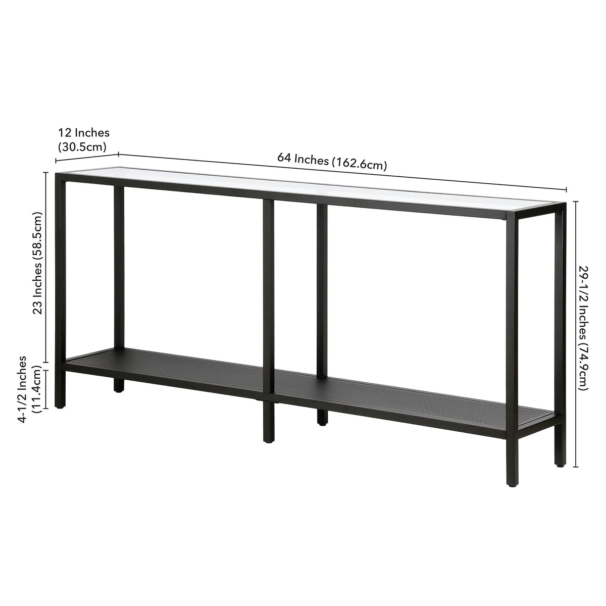 Blackened Bronze Rectangular Console Table P374940