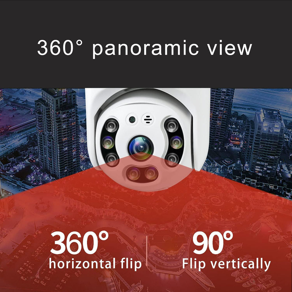 3MP 2K PTZ Outdoor Security Camera with Auto Tracking, Color Night Vision, IP66 Waterproof F640