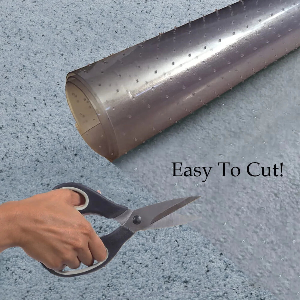 Clear Vinyl Plastic PVC Floor Runner Protector For Carpet (27" Wide) J1398