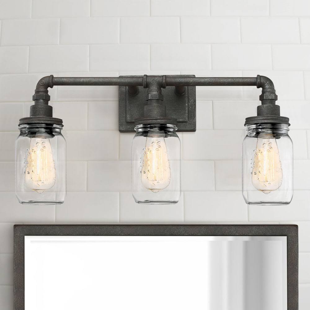 Rustic Black 3 Bath Light R735395