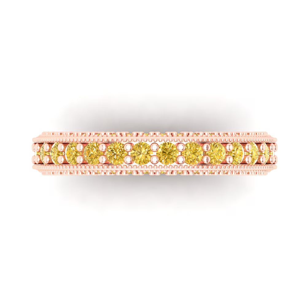 18K Rose Gold Eternity Band SZ 6.25 V73918