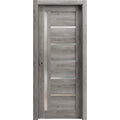 Sliding French Pocket Door 24 x 96 inches with Frosted Glass Solid Wood Interior Doors S138