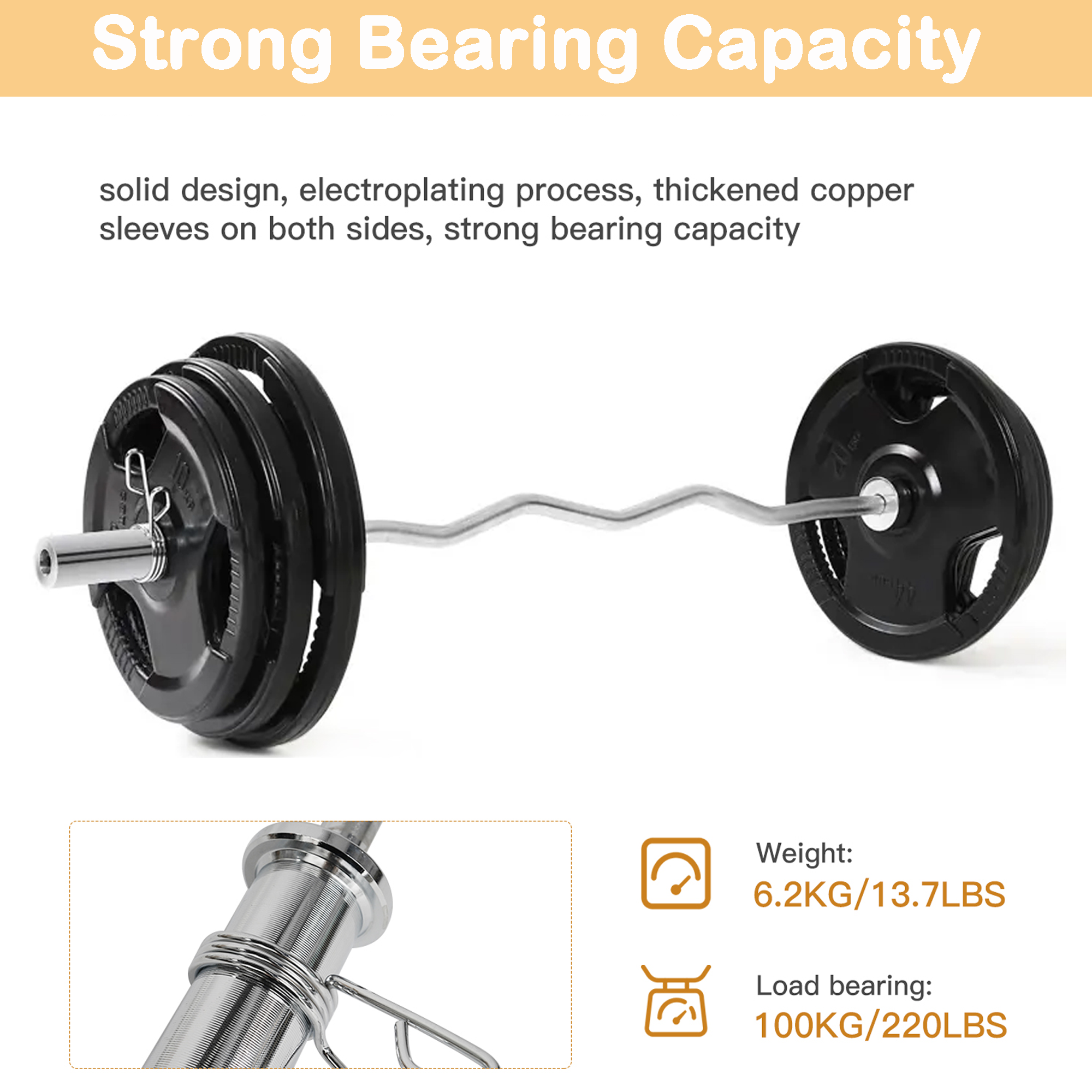 4ft Curl Barbell G82675