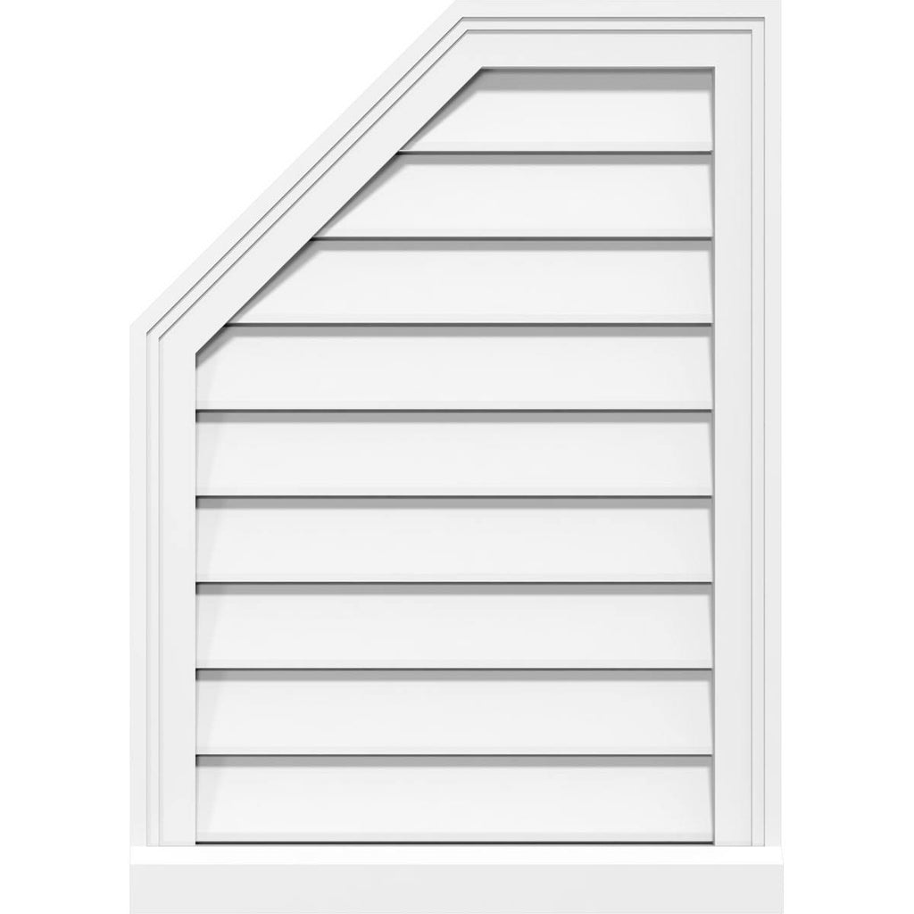 Octagonal Surface Mount PVC Gable Vent with Brickmould A786