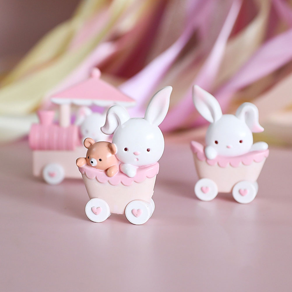 Mini Toy Ornaments Dollhouse Rabbit Decor G58282