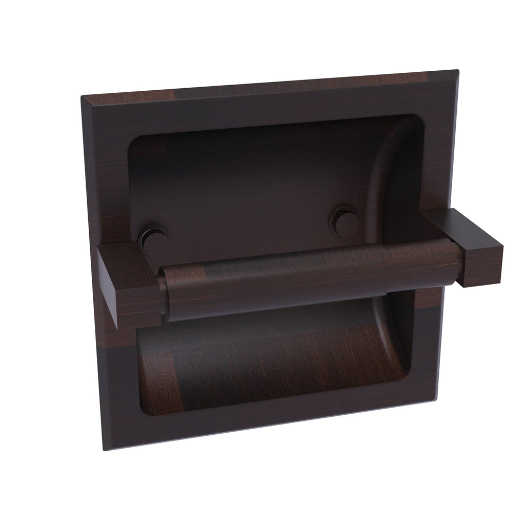 Recessed Toilet Paper Holder Unlacquered Brass O615