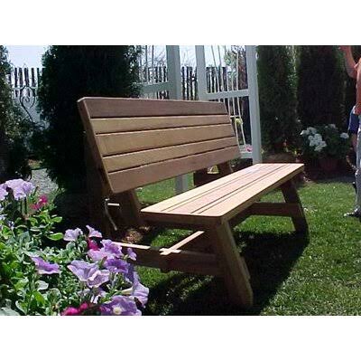 Convertible Garden Bench Cedar Stain Y66564