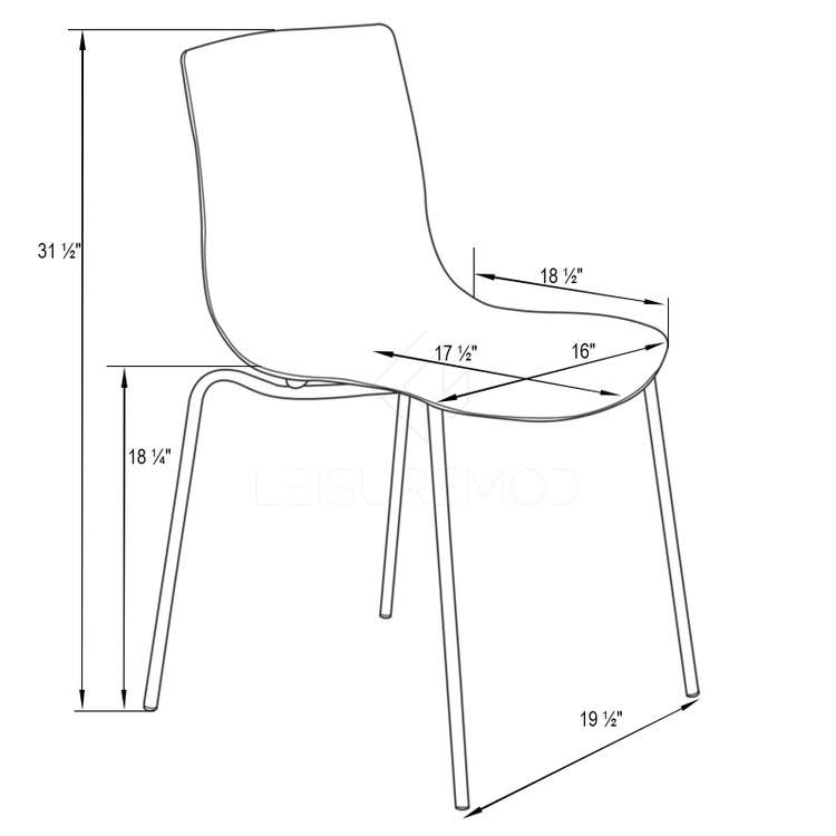 Transparent Black Dining Chair H744