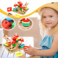 Wooden Geometric Shape Building Blocks Toys F912
