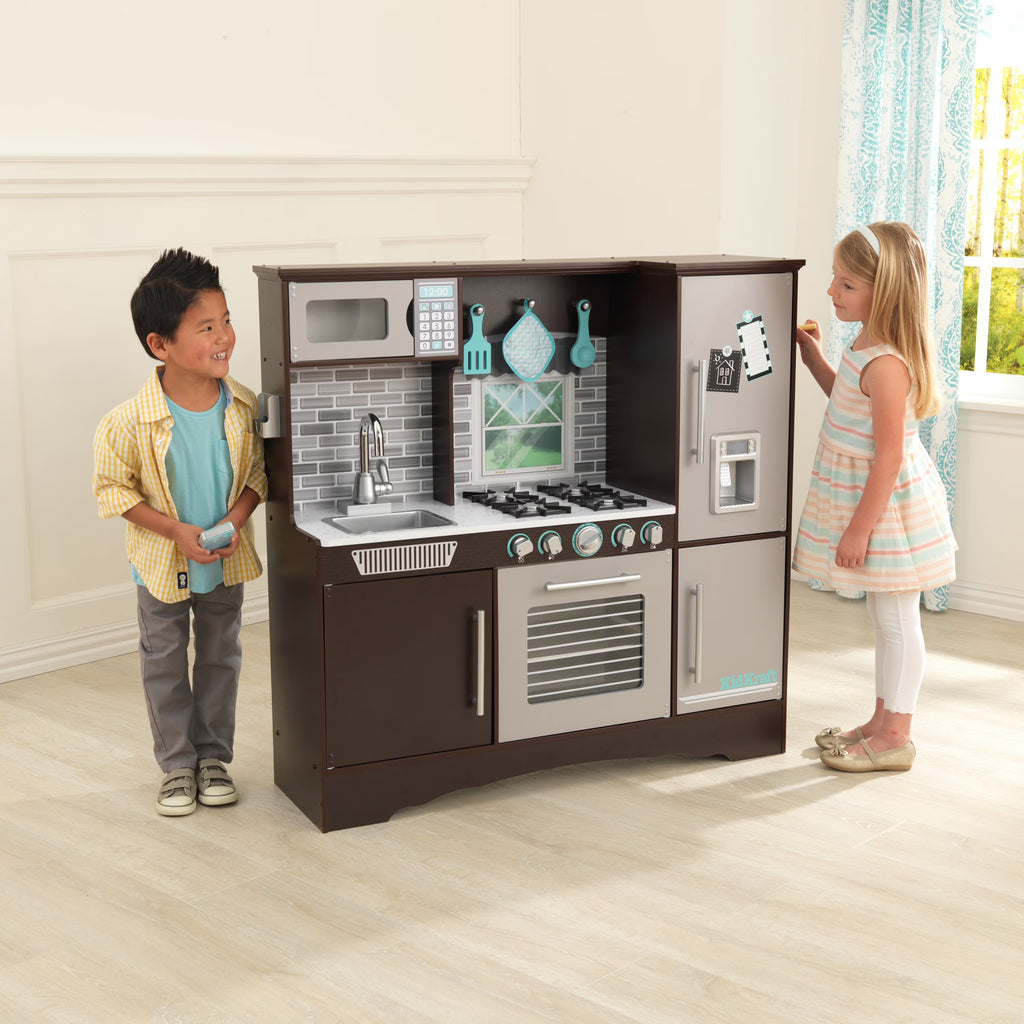 Espresso Wooden Kitchen with 4 Accessory Pieces V7738