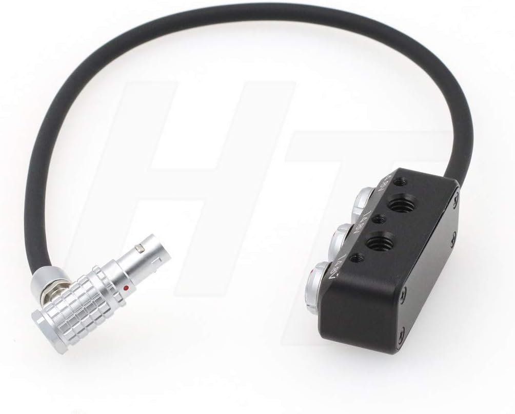 Right Angle Male 2 Pin to 3 x 2-pin Female Power Splitter Cable Box, 1 to 3 Triple Pack of 2 Y139