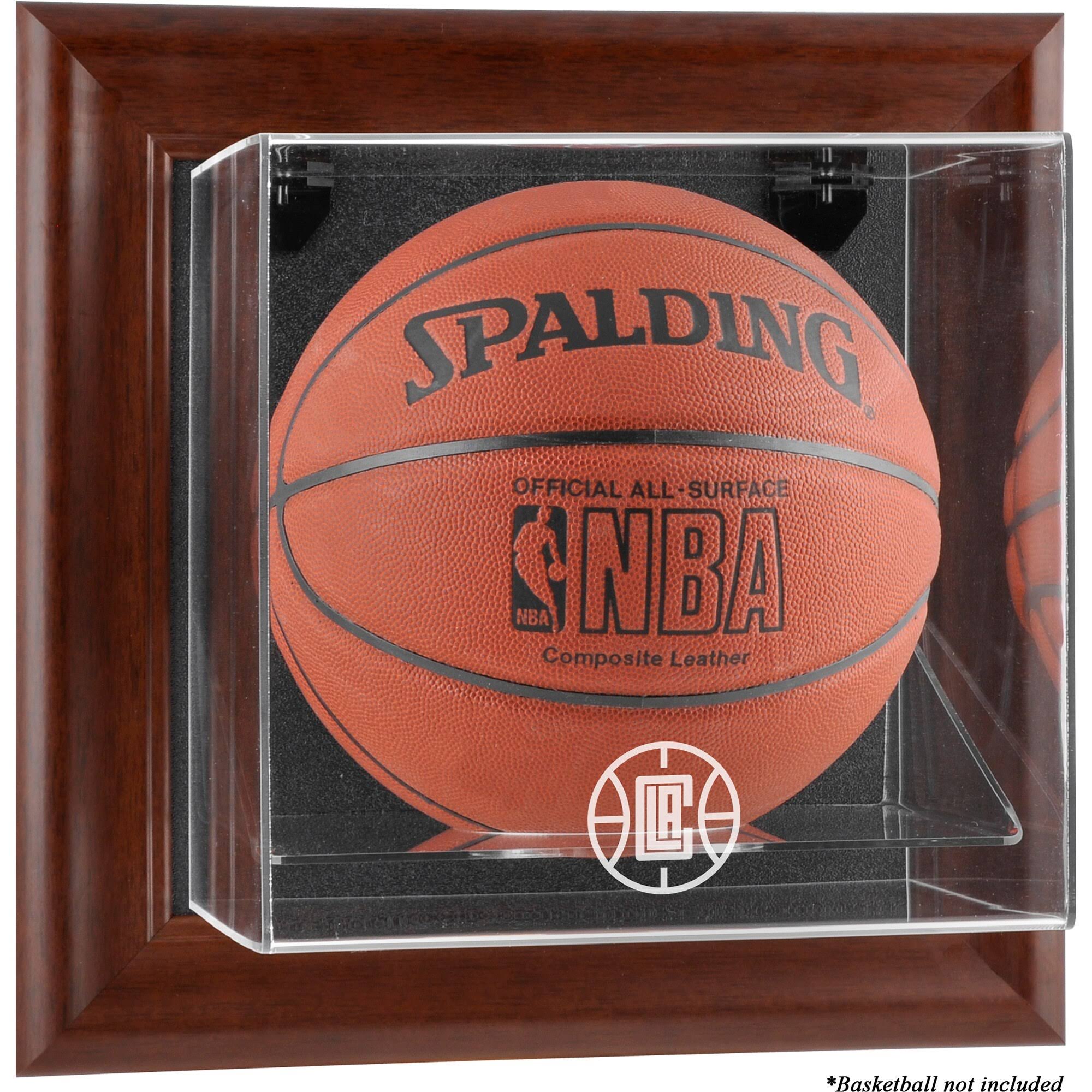 Brown Framed Wall-Mountable Basketball Display Case Y740391