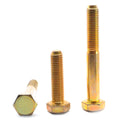 5/8x22-11 x 6x22 Coarse Thread Grade 5 Hex Cap Screw Medium Carbon Steel Yellow Zinc Plated X9592