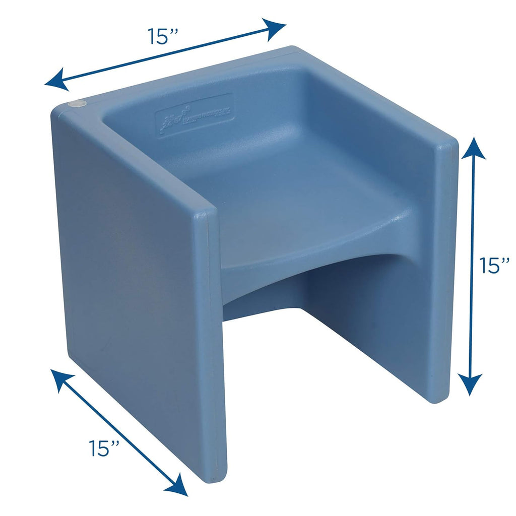 Sky Blue Cube Chair I7082