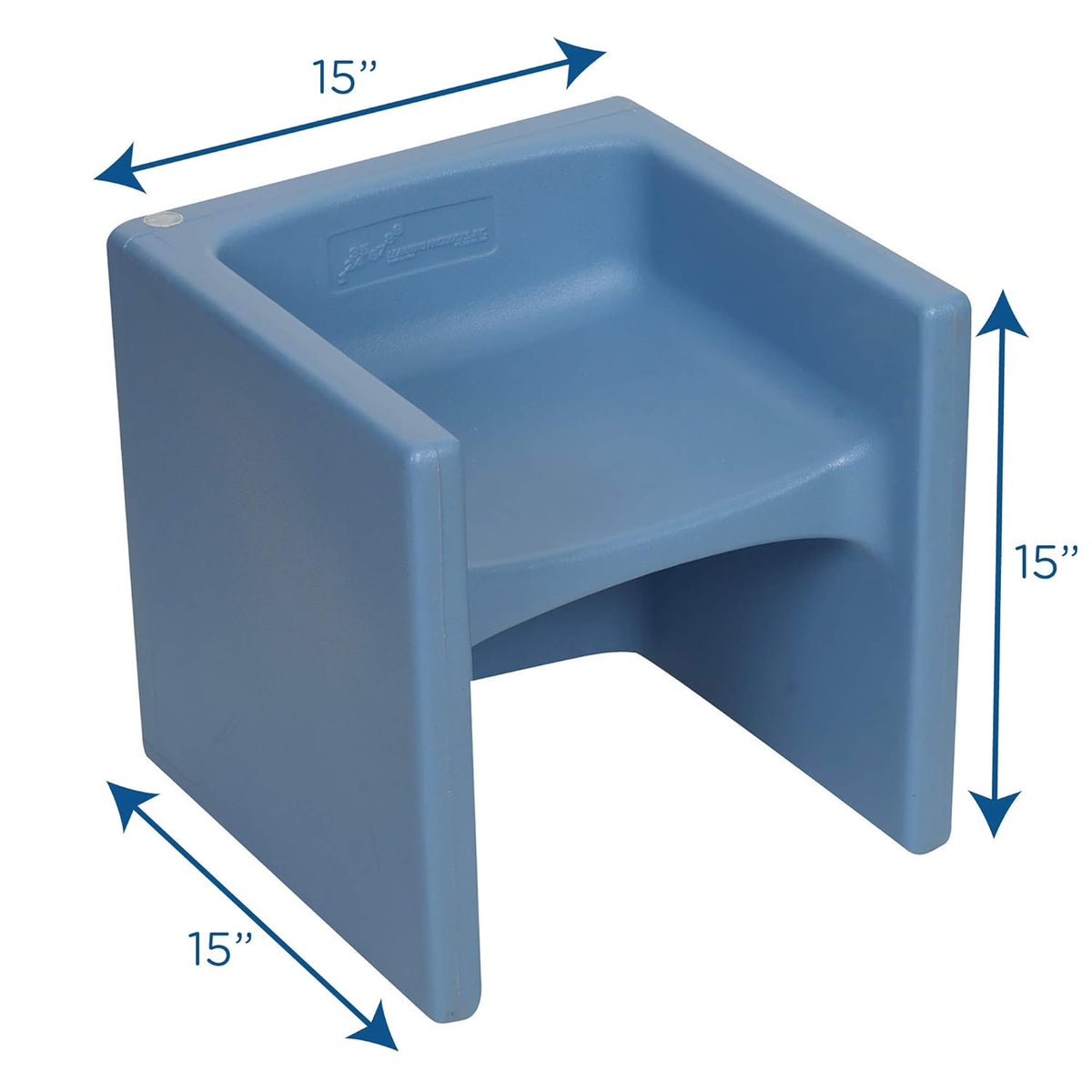Sky Blue Cube Chair I7082