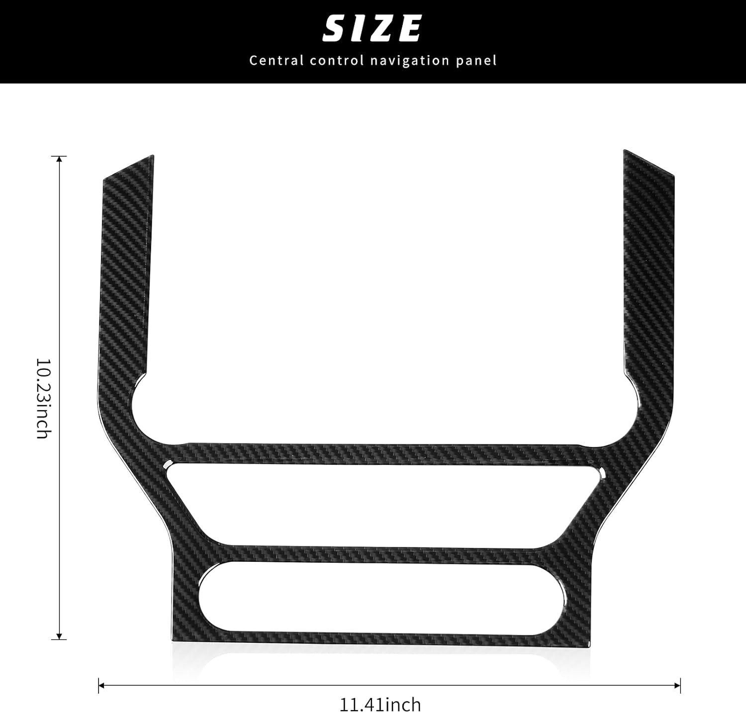 Carbon Fiber Center Console Multimedia Panel Decoration Trim Sticker Pack of 2 F668
