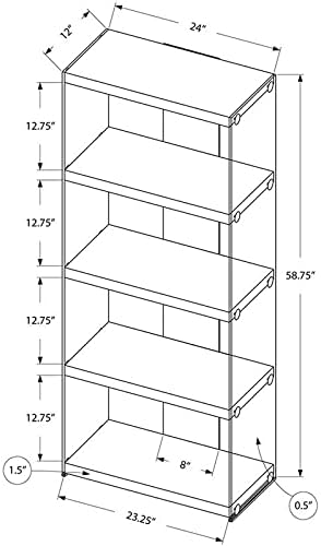 Glossy White 4 Shelf Tempered Glass Bookcase W10530