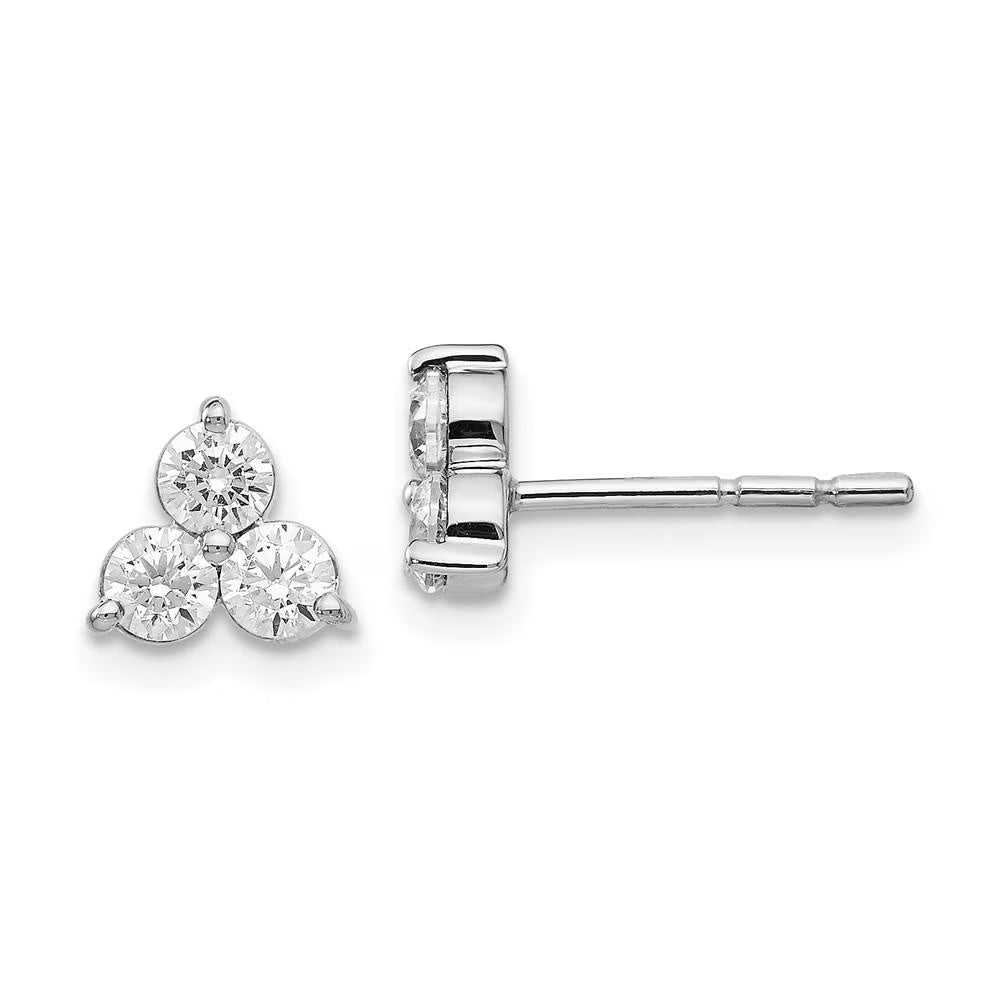 14k White Gold Lab Grown Diamond Earrings A382970