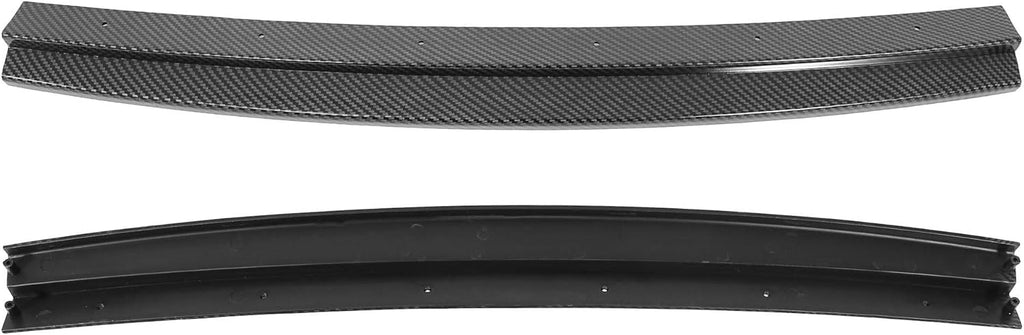 Black Front Bumper Lip Splitter Set Carbon Fiber Pattern A386