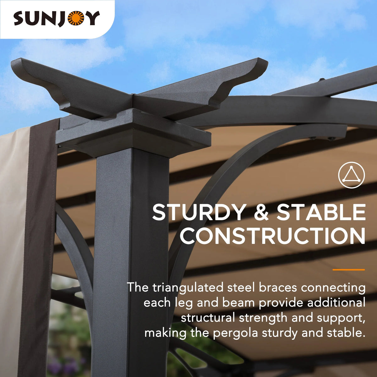 Adjustable Arched Steel Pergola Q75949