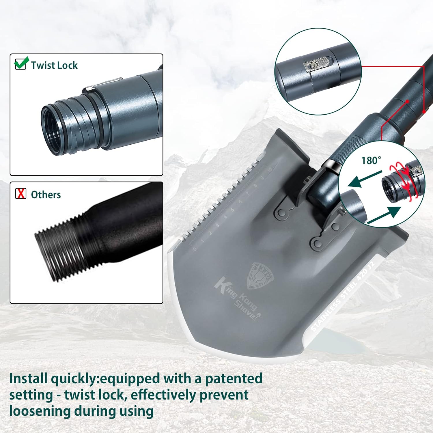 Folding Survival Shovel K294