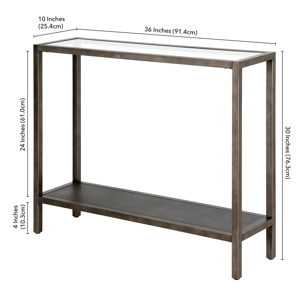 Blackened Bronze Rectangular Console Table P374940