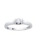 14K White Gold Diamond Solitaire Engagement Ring F331480