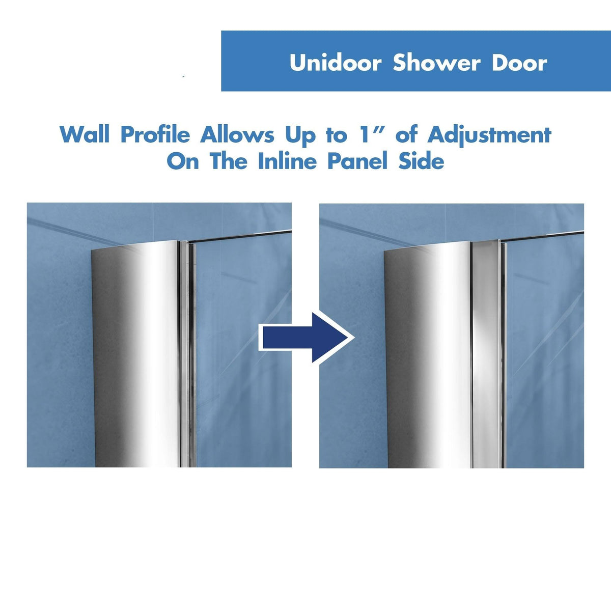 Frameless Hinged Shower Door with Shelves Brushed Nickel Y185294