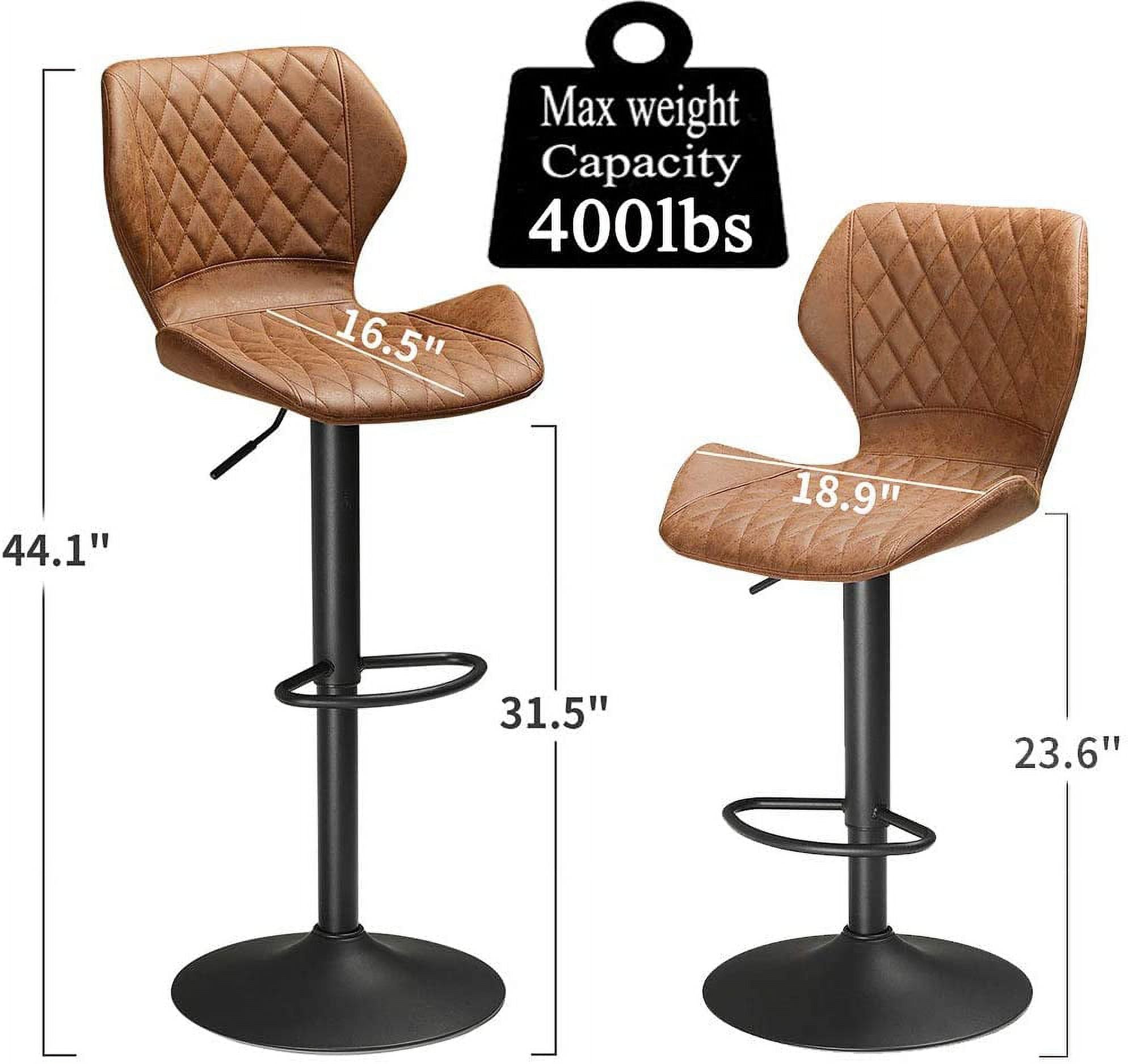 Set of 2 Adjustable PU Leather Bar Stools C2123