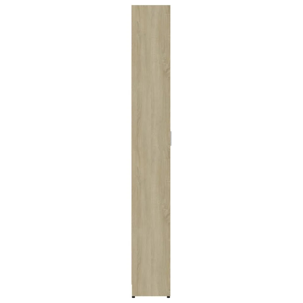 White and Sonoma Oak Hallway Wardrobe Chipboard O760066