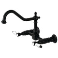 Matte Black Wall Mount Bridge Kitchen Faucet M383084