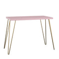 Retro Computer Desk Pink/Gold W644467