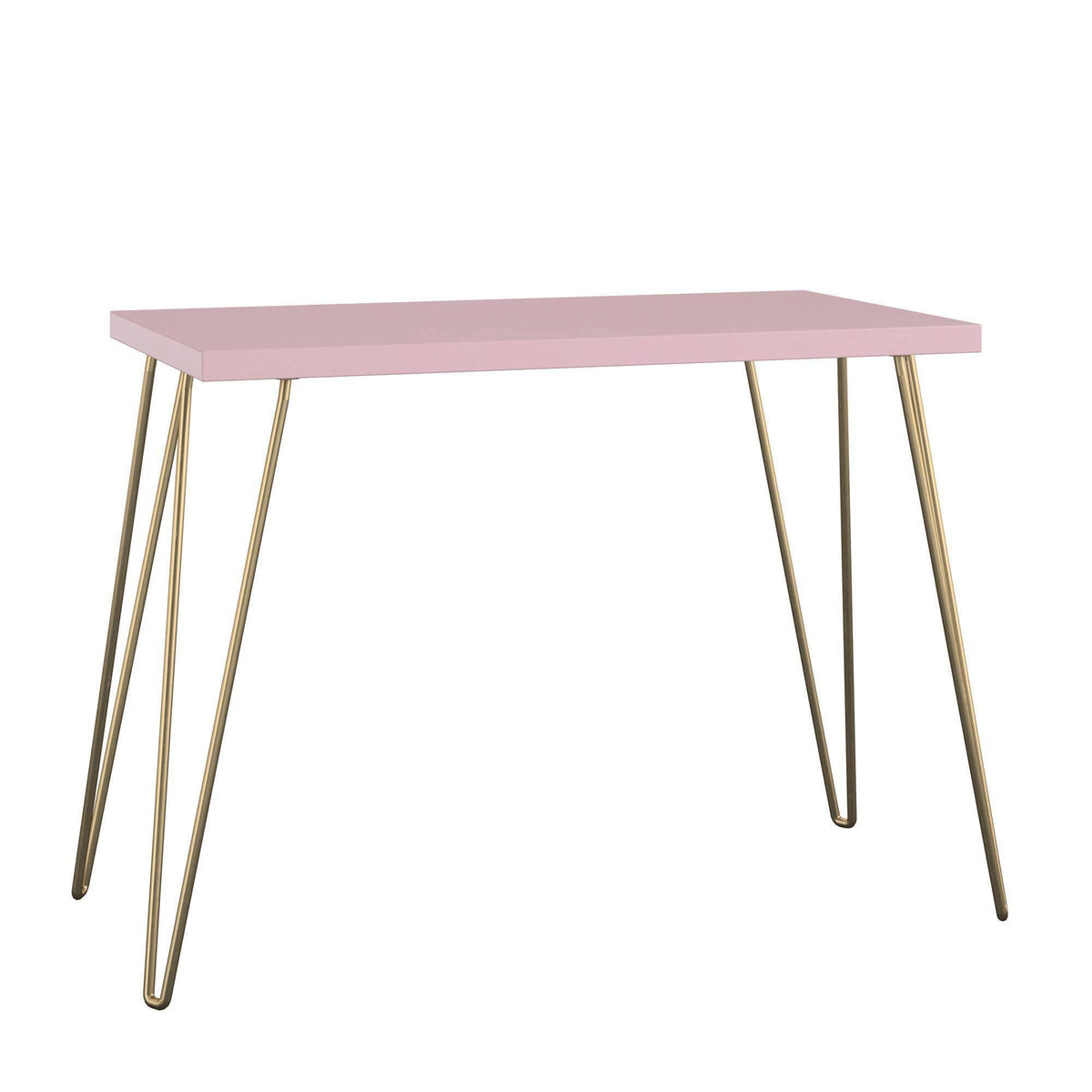 Retro Computer Desk Pink/Gold W644467
