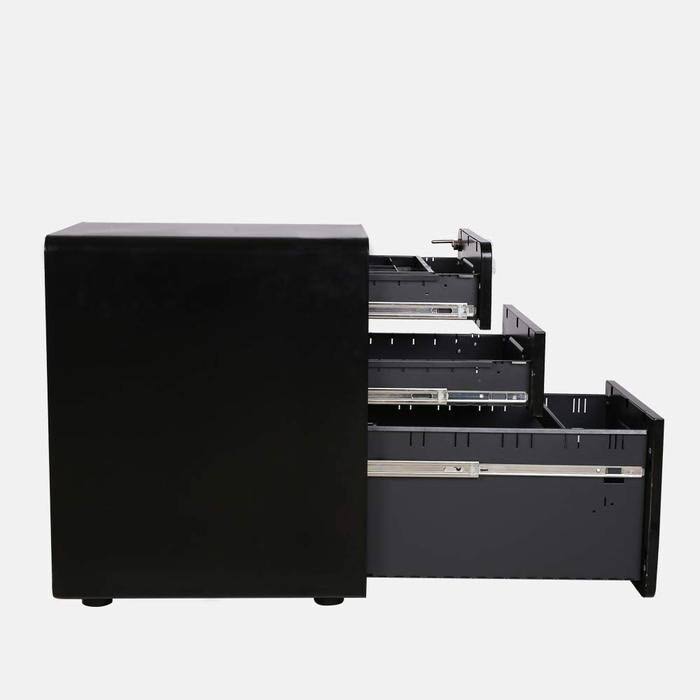 3-Drawer Metal Mobile File Cabinet with Locking Keys I255307