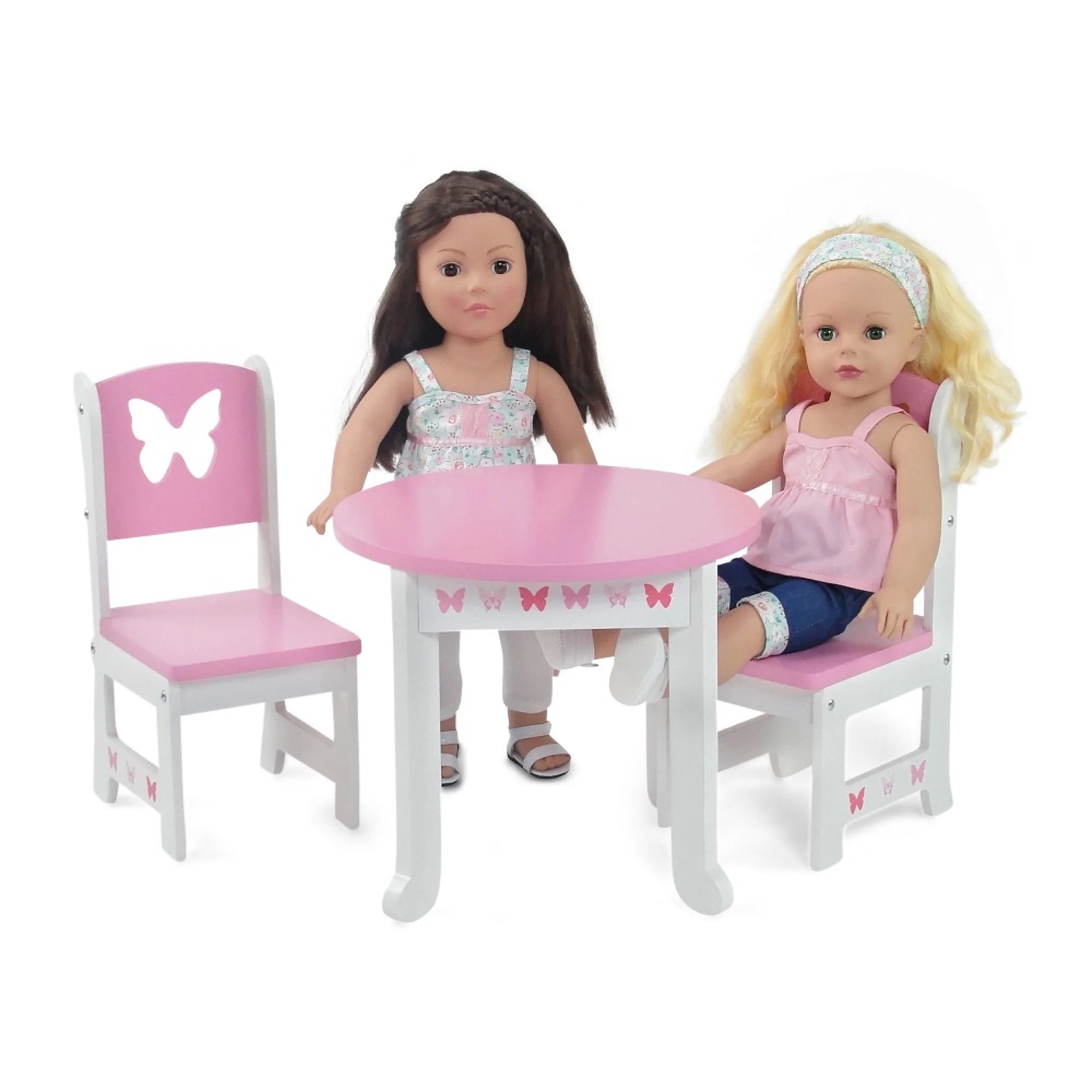 18 Inch Doll Kitchen Table and 2 Chair Dining Set X4344