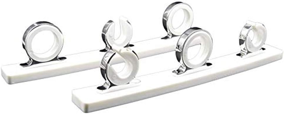 3-Rod Reel White Poly Board 316 Stainless Steel Fishing Rod Storage Hanger Rack K8317