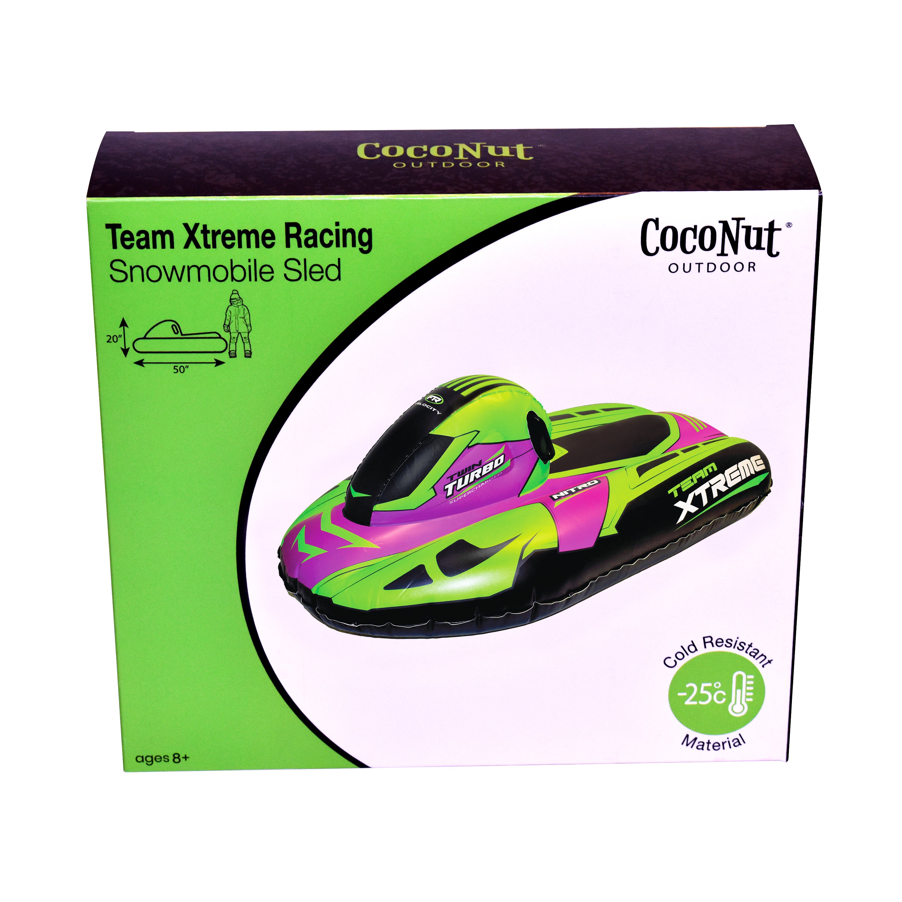 50” Inflatable Snowmobile Sled with Sturdy Handles A976