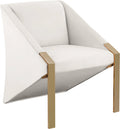 Cream Velvet Accent Chair G8376