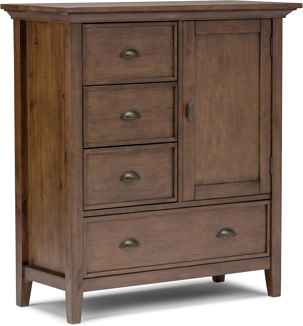 Solid Wood Storage Cabinet with 3 Small Drawers and 1 Large Drawer W71796