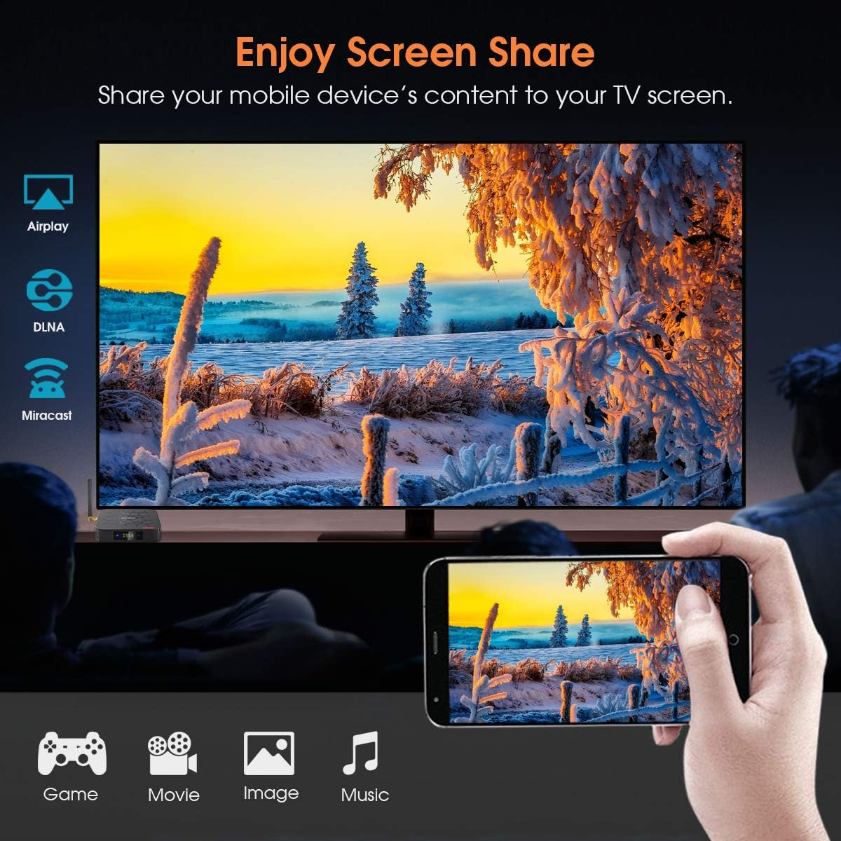 Android TV Box 4GB RAM 64GB ROM Quad-core 4K Ultra HD Bluetooth Pack of 2 K9330