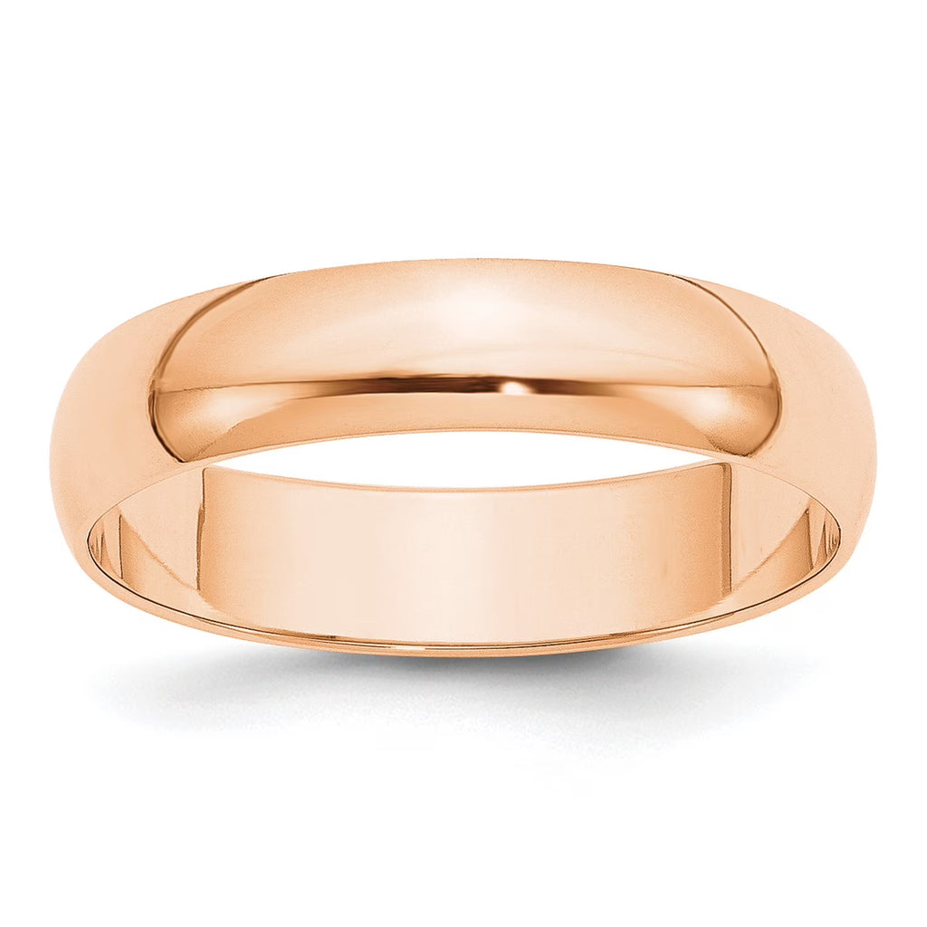 10K Rose Gold Half Round Band Ring Size 11.5 N55771