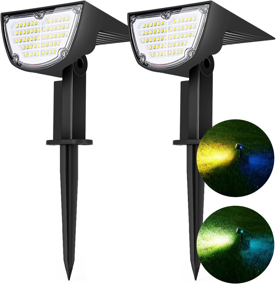 4 Pack Solar Landscape Spotlights Waterproof Y7120