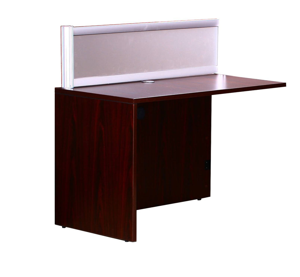 Mahogany Plexiglass Reception Return A361