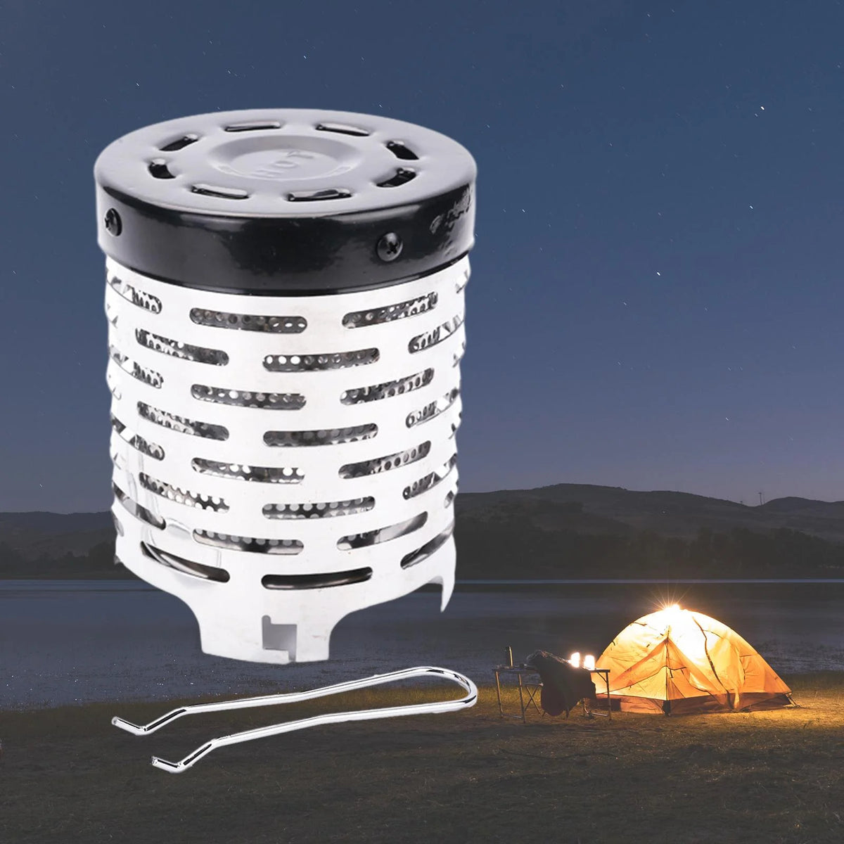 Mini Heater Gas Heater with Handle Black Lid Q7555