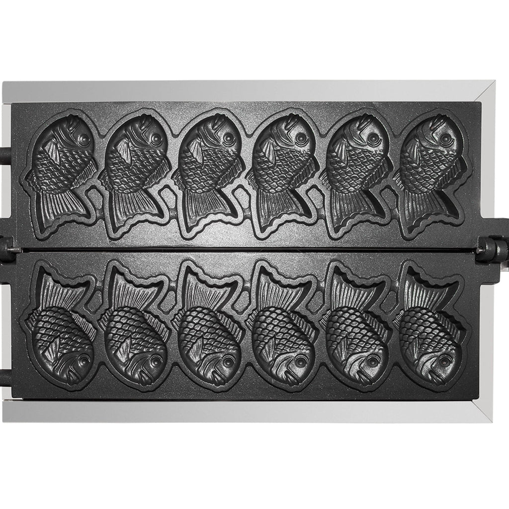 6 Fish Shaped Waffle Stainless Steel Taiyaki Maker G509136